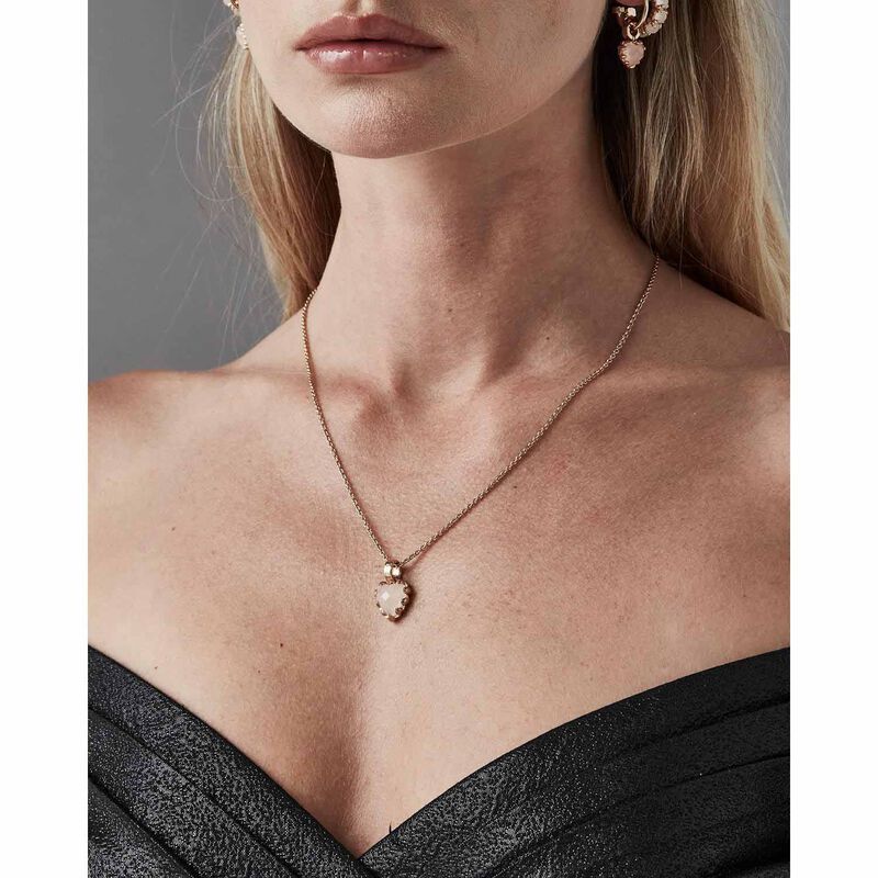 Stolen Girlfriends Club Love Claw Necklace Rose Quartz image number 2